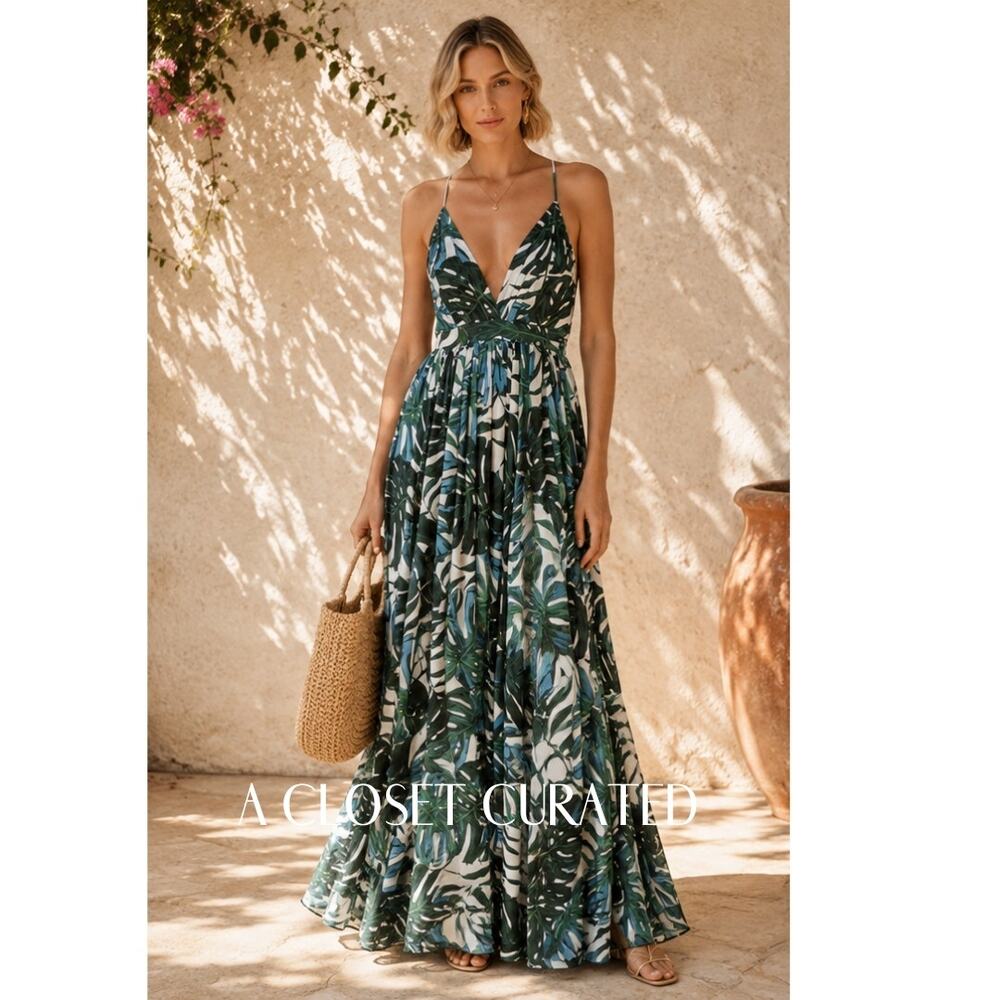 Meghan LA Enchanted Garden Maxi Dress New Without Tags Large